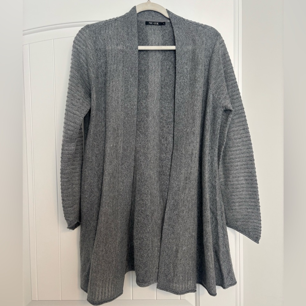 NIC & ZOE Grey Cardigan Sweater